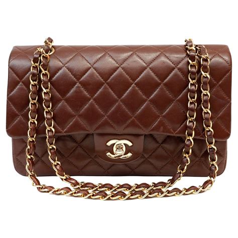 chanel brown vintage chain bag